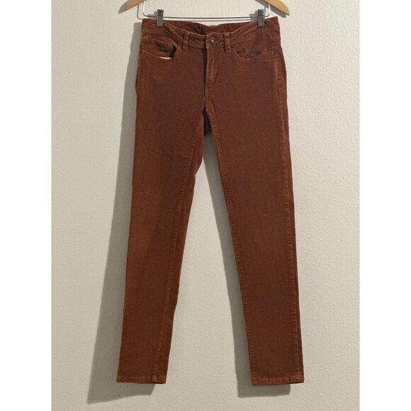 Patagonia Denim - PATAGONIA Organic Cotton Straight Corduroy Stretch Rust Pants Women's Size 28